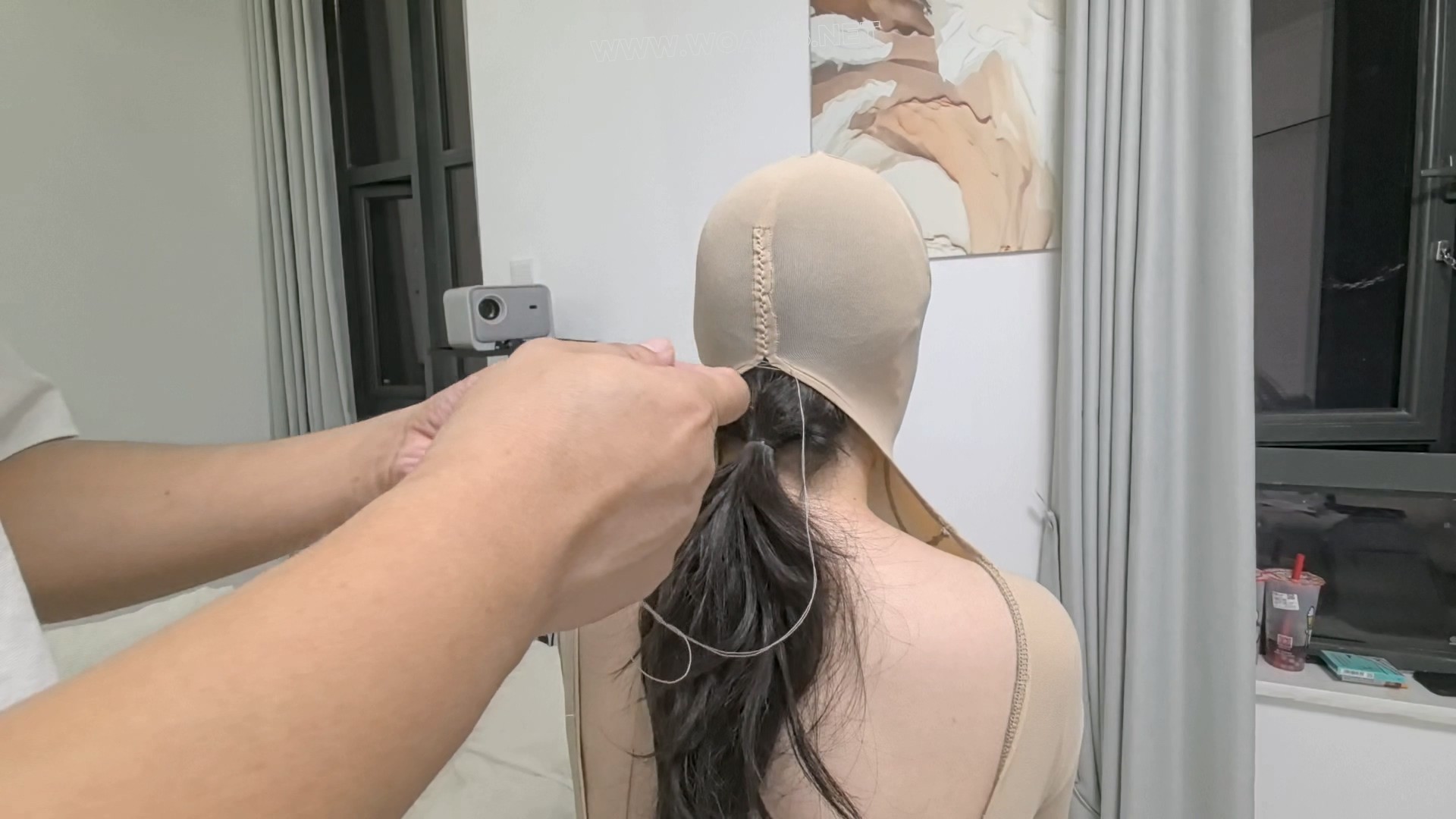 【FXX-ZENTAI】三层zentai的洋娃娃制作完成，第一层依旧给缝上，换上漂亮的裙子玩 预览图
