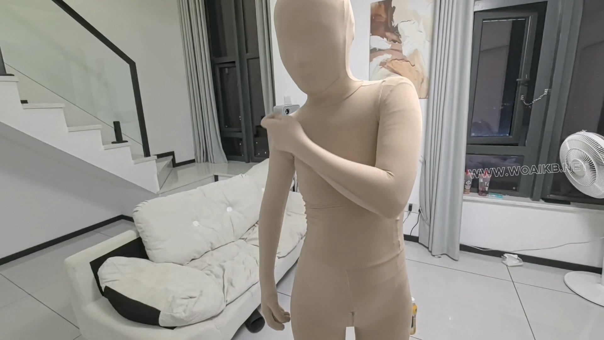 【FXX-ZENTAI】三层zentai的洋娃娃制作完成，第一层依旧给缝上，换上漂亮的裙子玩 预览图