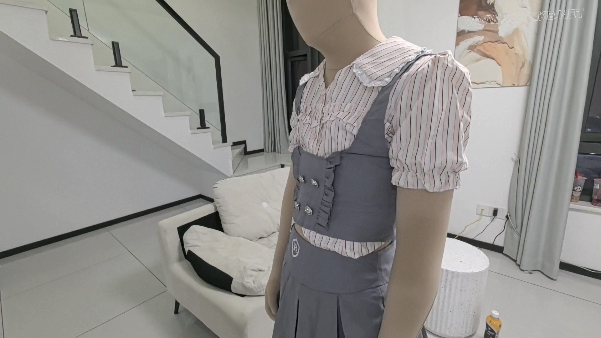 【FXX-ZENTAI】三层zentai的洋娃娃制作完成，第一层依旧给缝上，换上漂亮的裙子玩 预览图