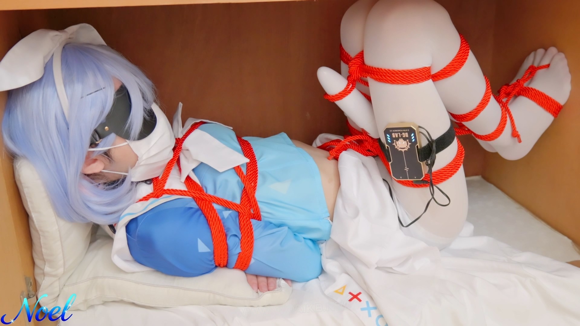【Noel】Noel-9 蔚蓝档案-阿罗娜cos 日式紧缚+电击+gc+放置挣扎+口球 预览图