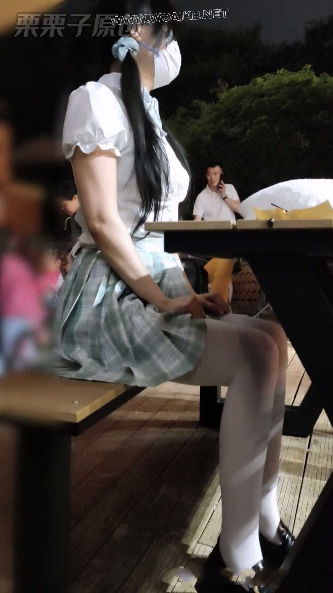 《完成任务的M模特 05》 户外强高、任务、龟甲缚、公共餐厅强高、白丝、JK、双马尾 预览图