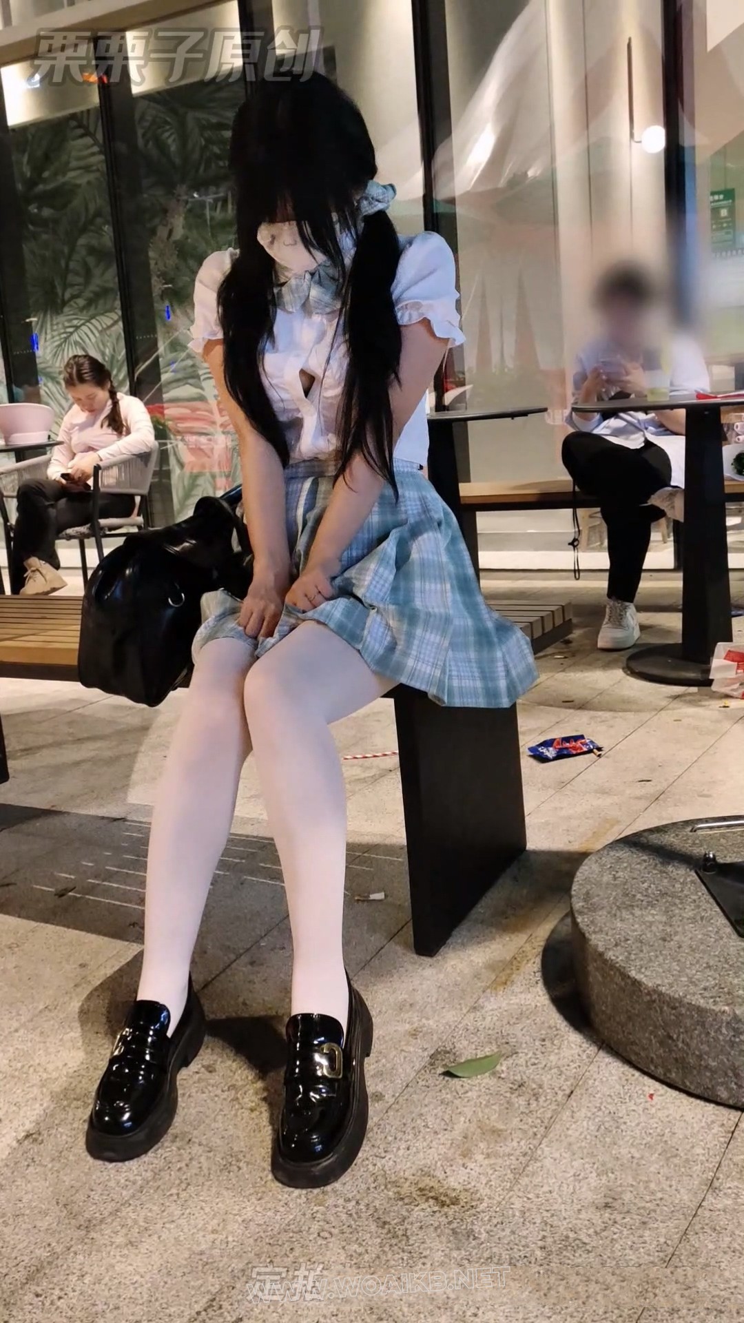 《完成任务的M模特 05》 户外强高、任务、龟甲缚、公共餐厅强高、白丝、JK、双马尾 预览图