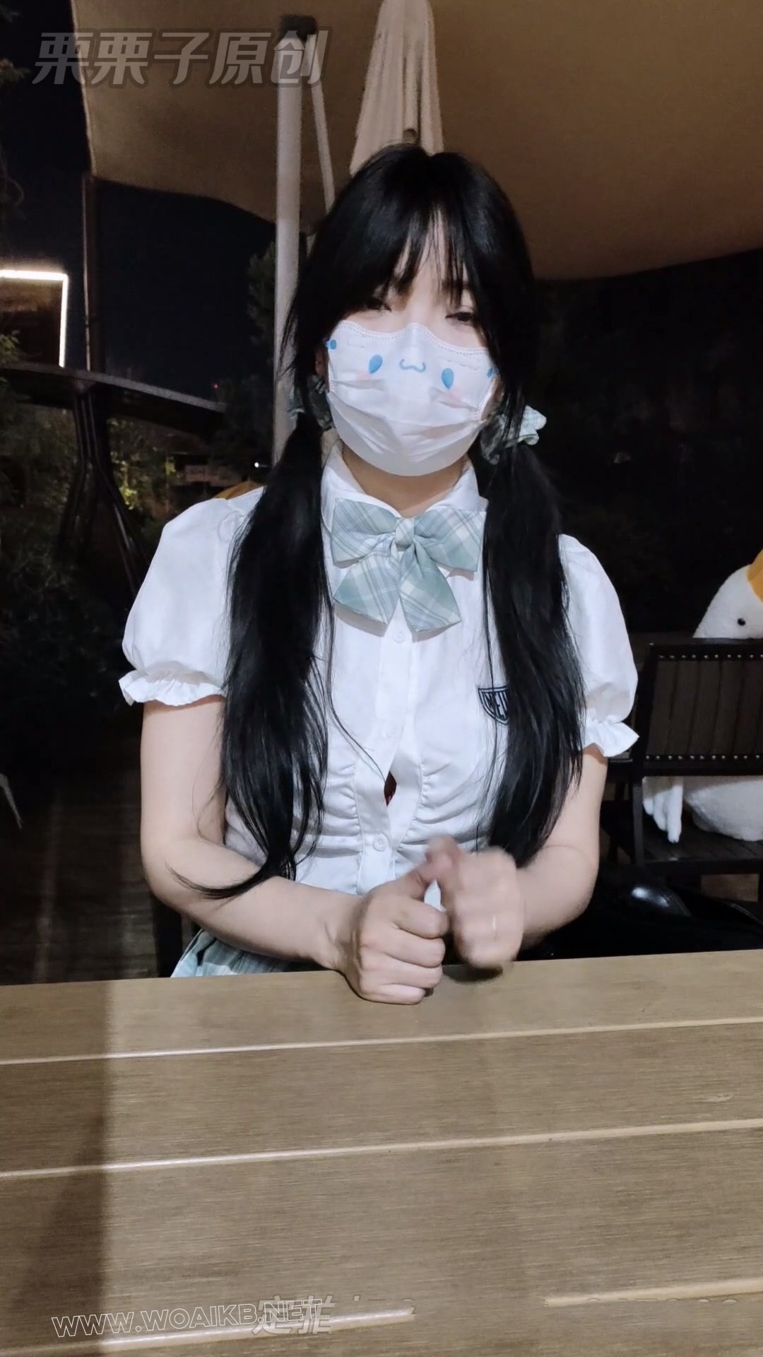 《完成任务的M模特 05》 户外强高、任务、龟甲缚、公共餐厅强高、白丝、JK、双马尾 预览图