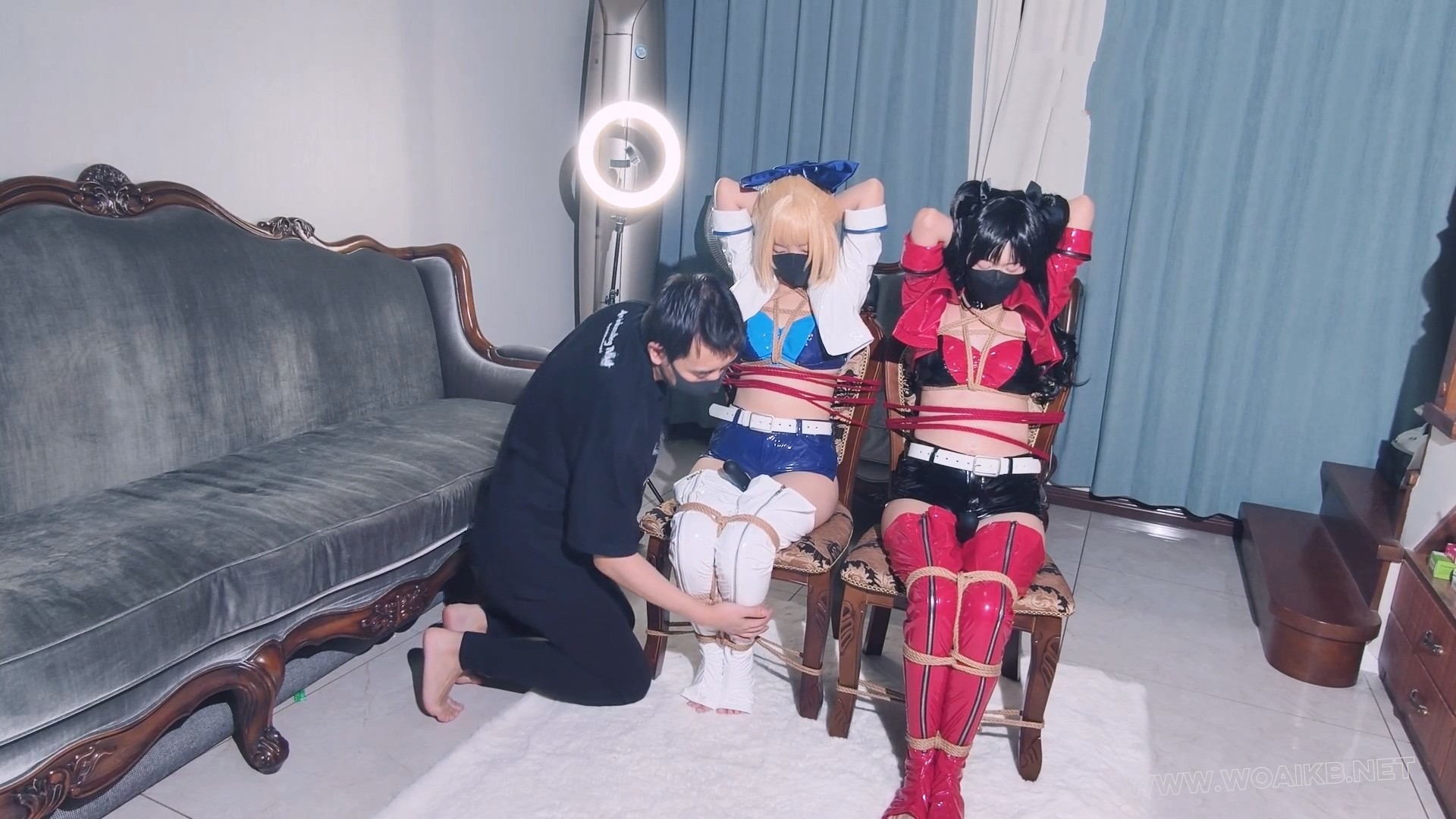 【saberX远坂凛 双人赛车服】【雪儿X妙妙】【双人麻绳紧缚 棒棒 揉熊 羞辱 SP挠痒】 预览图