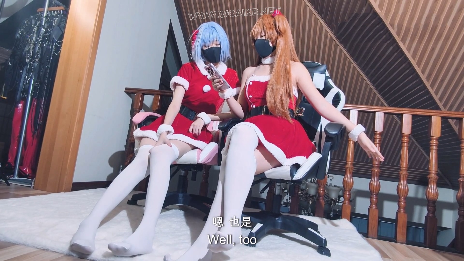 【明日香（妙妙）X绫波丽（咲希）】【剧情字幕】【猥琐摄影诱骗两名coser美女体验... 预览图