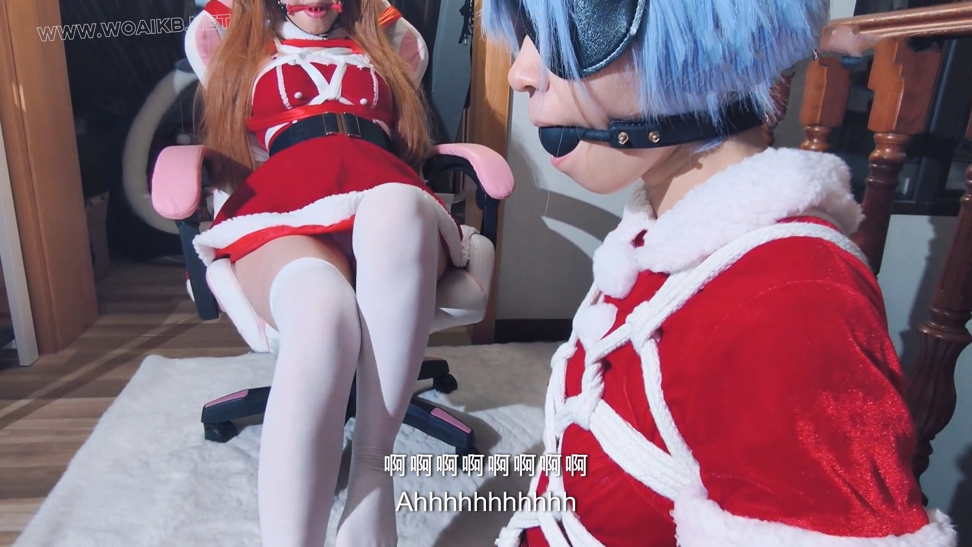 【明日香（妙妙）X绫波丽（咲希）】【剧情字幕】【猥琐摄影诱骗两名coser美女体验... 预览图