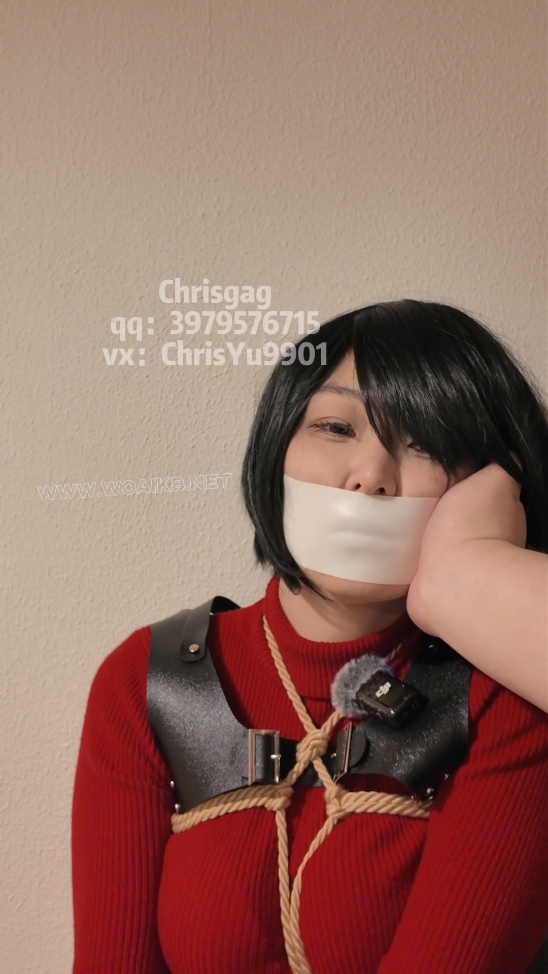 【Chrisgag】欲求不满的Ada--龟甲缚胶带封嘴腿手动墙高 预览图