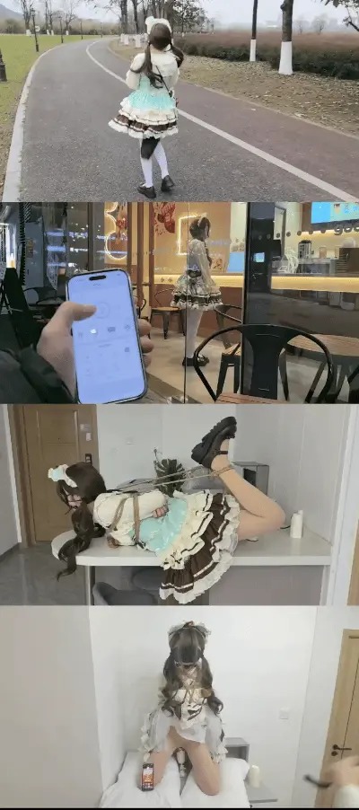 ◤暴走的小萝莉◢她说：我想体验众目睽睽下的羞耻感，内置震动 贞操锁 电击器 ... 预览图