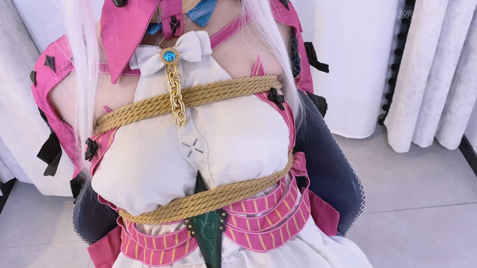 《二次元少女系》-客户定拍-第四集-鸣潮珂莱塔cos+椅缚感官封闭游戏+并腿缚+胸缚+... 预览图
