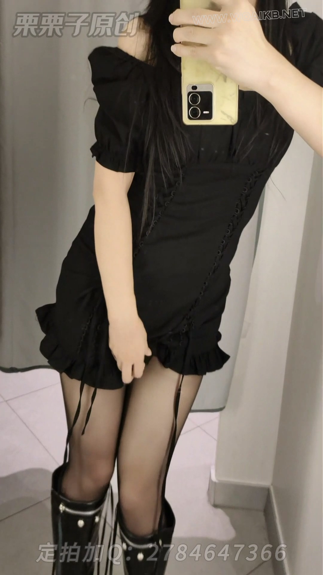 《搔首弄姿的女网红 01》 户外调教、商场强高、餐厅强高、高跟靴、包臀连衣裙、快... 预览图