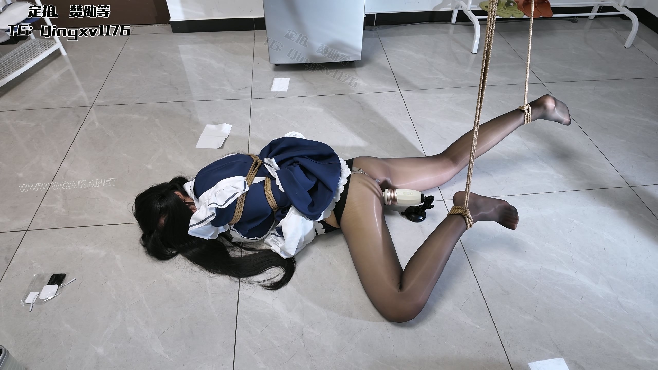 黑丝枣子姐 下部，不绑腿可以更好的享受被玩具刺激后挣扎扭动的黑丝美腿，啵啵贝失... 预览图