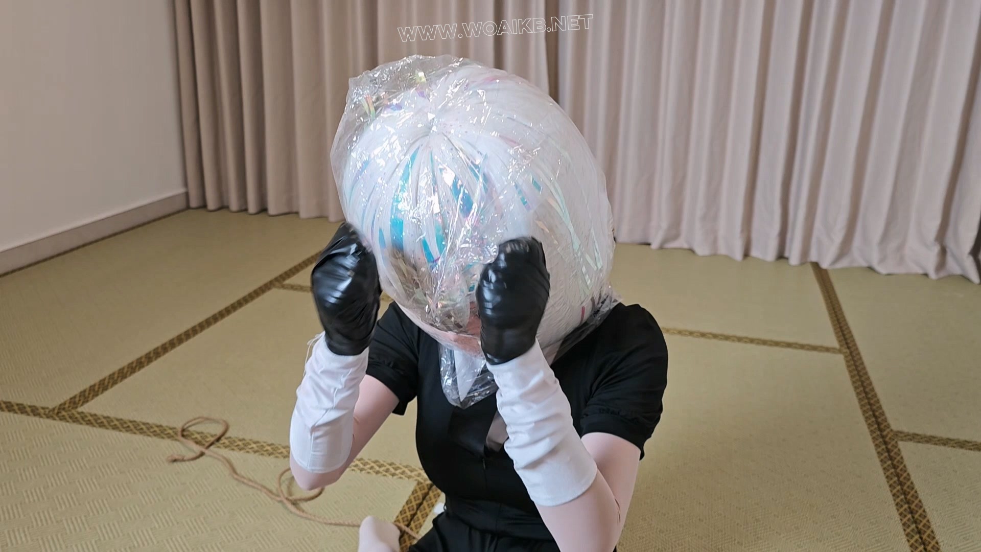 kugurumi kig胶带包手+热缩膜呼吸控制，真空袋窒息 预览图 4