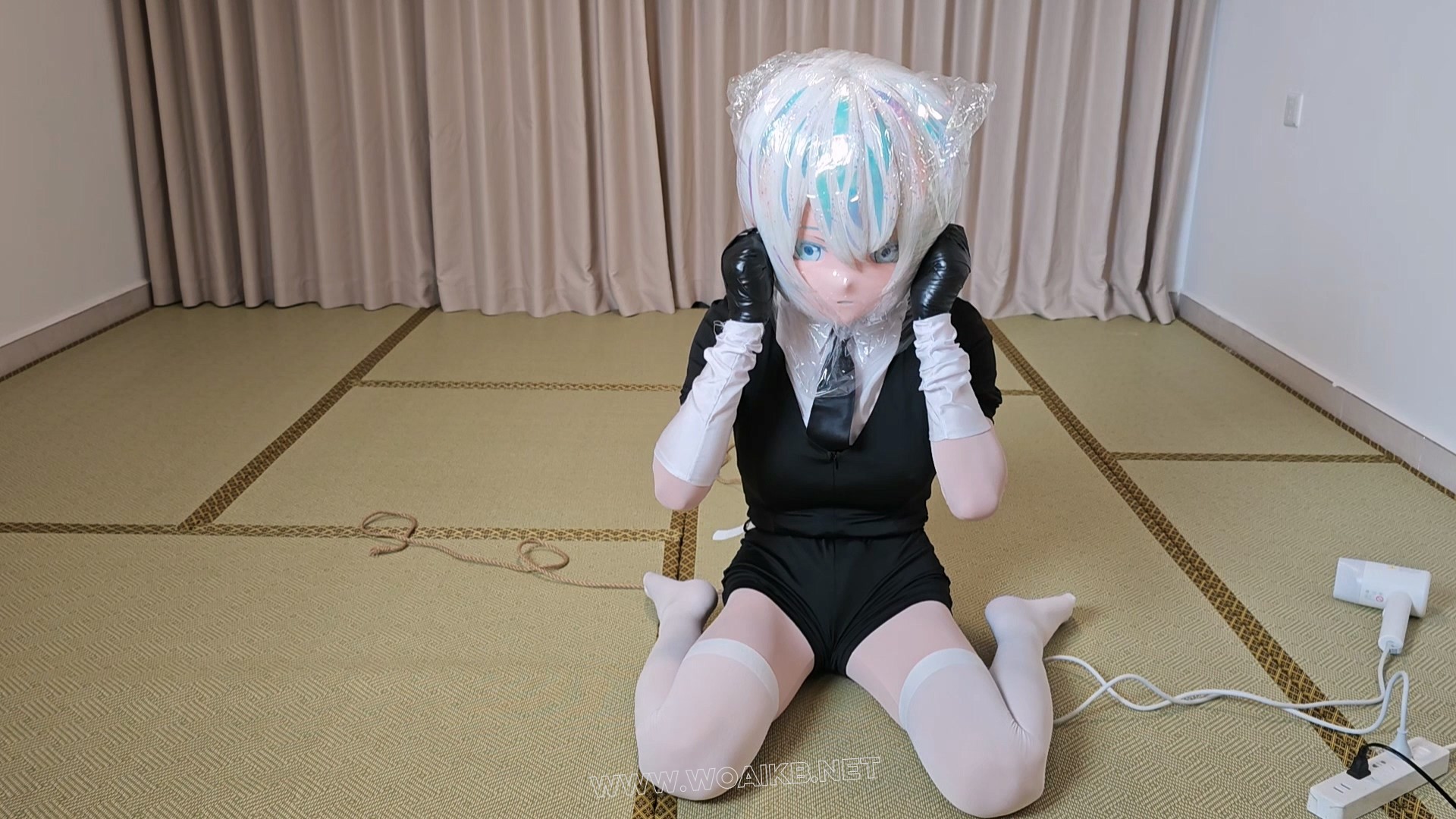kugurumi kig胶带包手+热缩膜呼吸控制，真空袋窒息 预览图 3