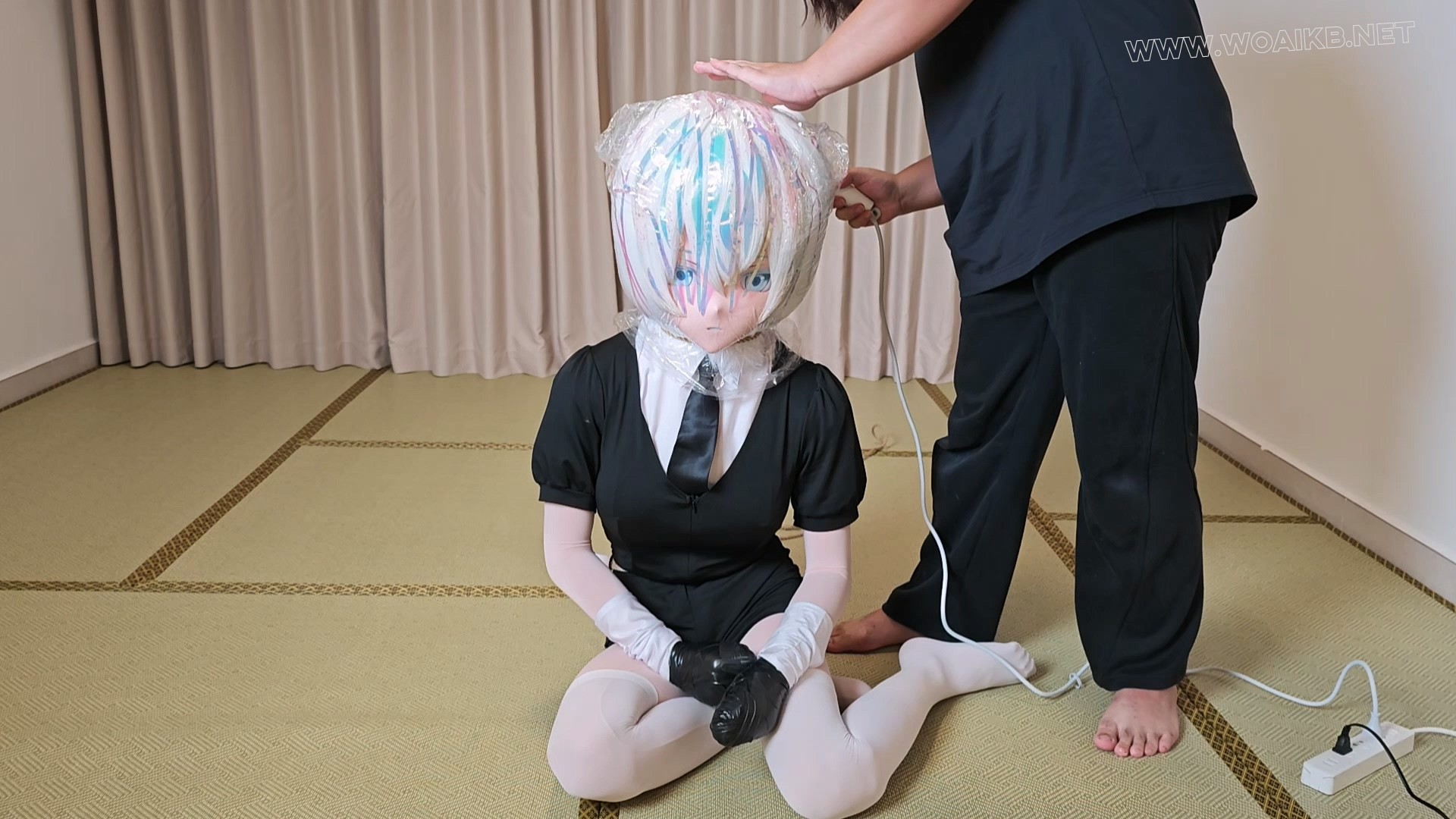 kugurumi kig胶带包手+热缩膜呼吸控制，真空袋窒息 预览图 5