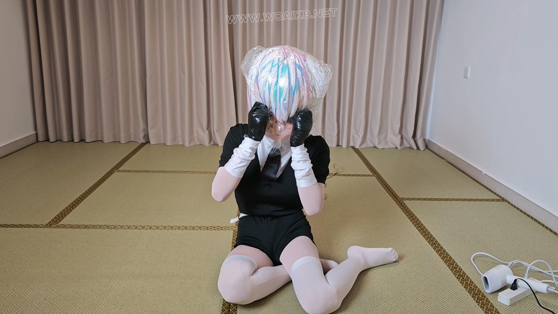 kugurumi kig胶带包手+热缩膜呼吸控制，真空袋窒息 预览图 6