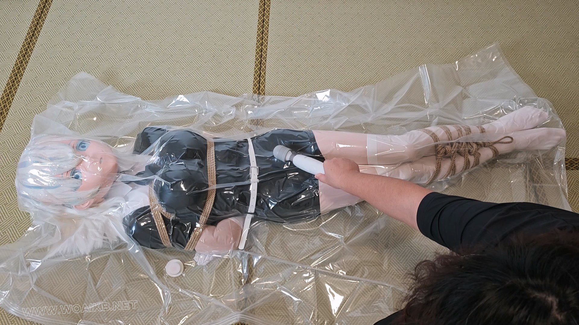 kugurumi kig胶带包手+热缩膜呼吸控制，真空袋窒息 预览图 13