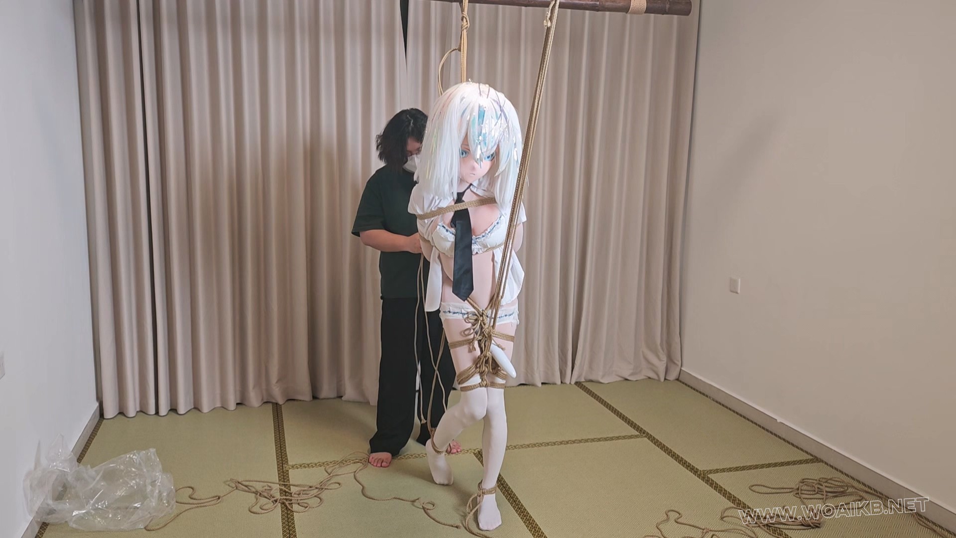 kigurumi kig悬吊呼吸控制+强制踮脚+呼吸控制+郊狼电击+棒棒+K9牵引爬行 预览图 6