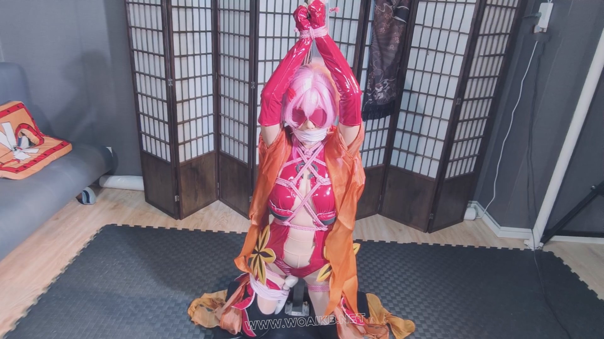 【妙妙cos 蝶祈】【紧缚 抚m QG 挣扎 放置 cos展示】